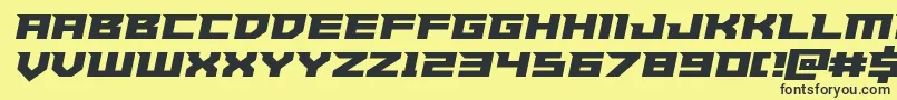 Paladinssemiital Font – Black Fonts on Yellow Background
