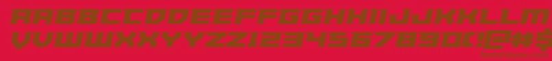 Paladinssemiital Font – Brown Fonts on Red Background