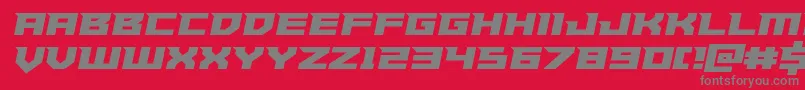 フォントPaladinssemiital – 赤い背景に灰色の文字