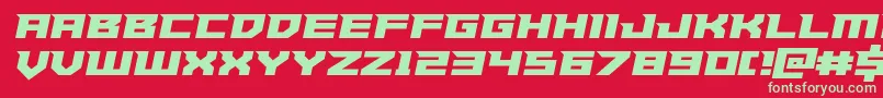 Paladinssemiital Font – Green Fonts on Red Background