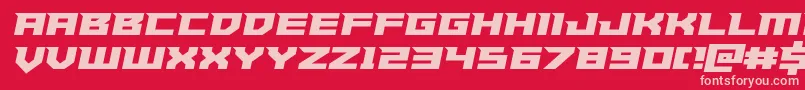 フォントPaladinssemiital – 赤い背景にピンクのフォント