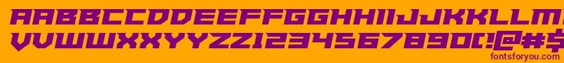 Paladinssemiital Font – Purple Fonts on Orange Background