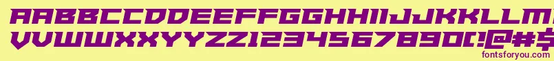 Paladinssemiital Font – Purple Fonts on Yellow Background
