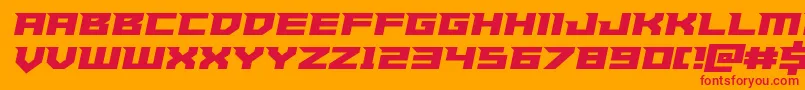 Paladinssemiital Font – Red Fonts on Orange Background