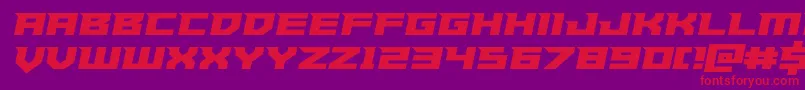 フォントPaladinssemiital – 紫の背景に赤い文字