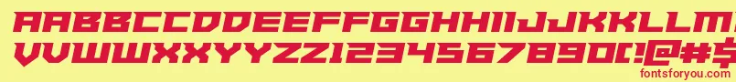 Paladinssemiital Font – Red Fonts on Yellow Background