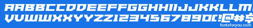 Paladinssemiital Font – White Fonts on Blue Background