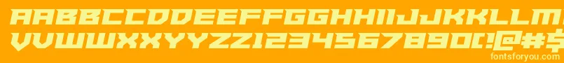 Paladinssemiital Font – Yellow Fonts on Orange Background