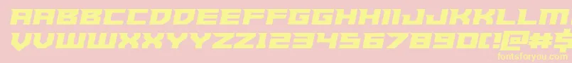 Paladinssemiital Font – Yellow Fonts on Pink Background