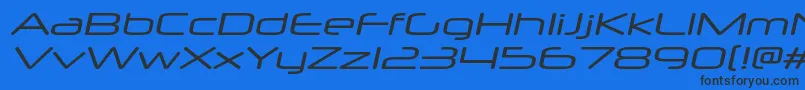 NeuropolxxpItalic Font – Black Fonts on Blue Background