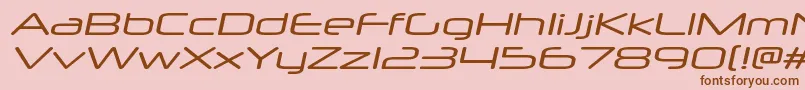 NeuropolxxpItalic Font – Brown Fonts on Pink Background