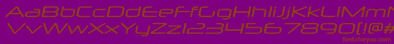 Police NeuropolxxpItalic – polices brunes sur fond violet
