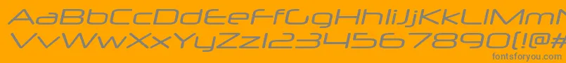 NeuropolxxpItalic Font – Gray Fonts on Orange Background