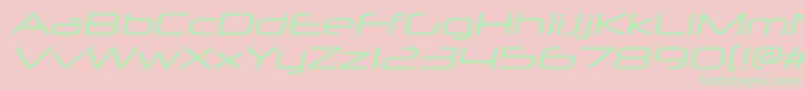 NeuropolxxpItalic Font – Green Fonts on Pink Background