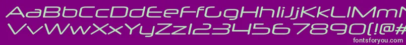 NeuropolxxpItalic Font – Green Fonts on Purple Background