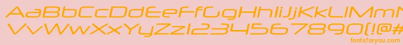 NeuropolxxpItalic Font – Orange Fonts on Pink Background