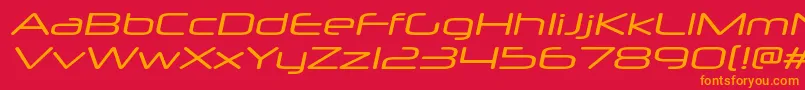 NeuropolxxpItalic Font – Orange Fonts on Red Background