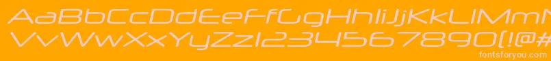 Шрифт NeuropolxxpItalic – розовые шрифты на оранжевом фоне