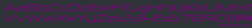 フォントNeuropolxxpItalic – 黒い背景に紫のフォント