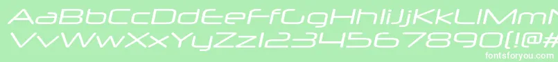 NeuropolxxpItalic Font – White Fonts on Green Background