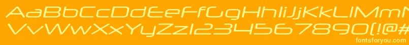 Więcej informacji o czcionce NeuropolxxpItalic Czcionka NeuropolxxpItalic – żółte czcionki na pomarańczowym tle