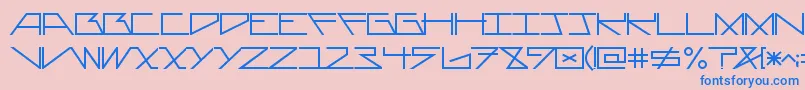 フォントAsteriskPlain – ピンクの背景に青い文字