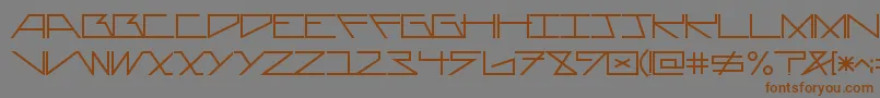 Шрифт AsteriskPlain – коричневые шрифты на сером фоне