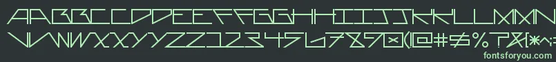 Police AsteriskPlain – polices vertes sur fond noir