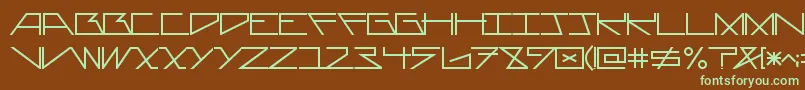 Шрифт AsteriskPlain – зелёные шрифты на коричневом фоне
