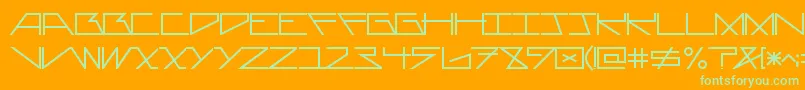 AsteriskPlain Font – Green Fonts on Orange Background