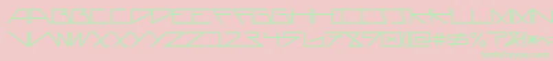 AsteriskPlain-Schriftart – Grüne Schriften auf rosa Hintergrund