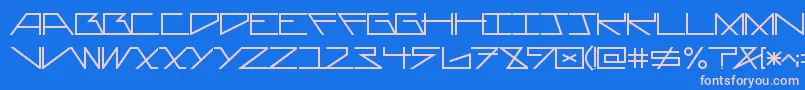 AsteriskPlain Font – Pink Fonts on Blue Background
