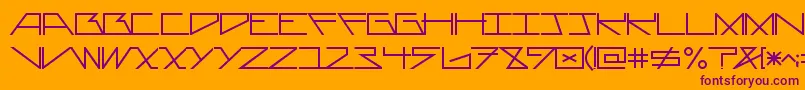 fuente AsteriskPlain – Fuentes Moradas Sobre Fondo Naranja