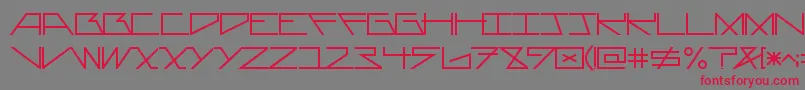 AsteriskPlain Font – Red Fonts on Gray Background
