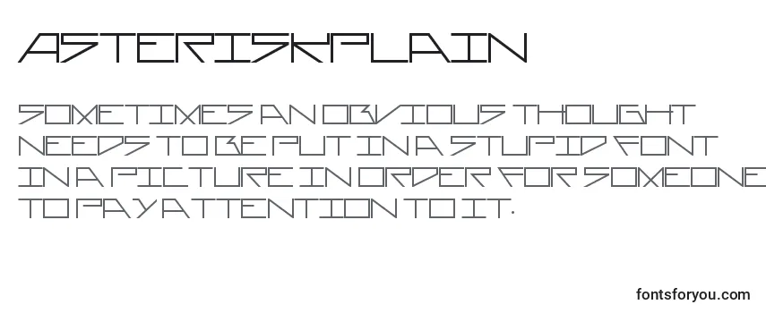 AsteriskPlain Font