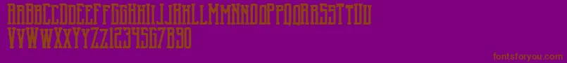 Więcej informacji o czcionce BlncRound Czcionka BlncRound – brązowe czcionki na fioletowym tle