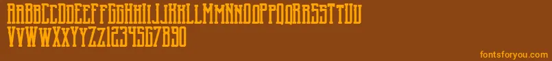 BlncRound-fontti – oranssit fontit ruskealla taustalla