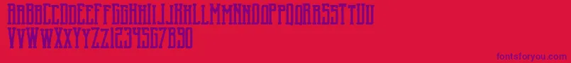 BlncRound Font – Purple Fonts on Red Background