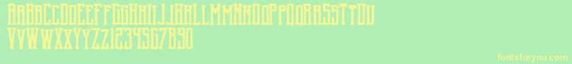 fuente BlncRound – Fuentes Amarillas Sobre Fondo Verde