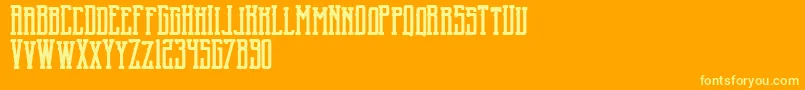 Czcionka BlncRound – żółte czcionki na pomarańczowym tle