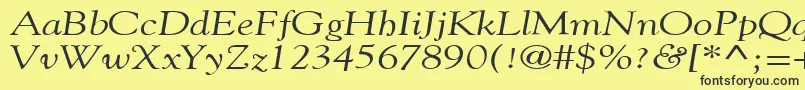 GildebroadItalic Font – Black Fonts on Yellow Background