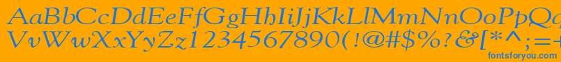 GildebroadItalic Font – Blue Fonts on Orange Background