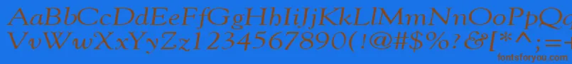 Шрифт GildebroadItalic – коричневые шрифты на синем фоне