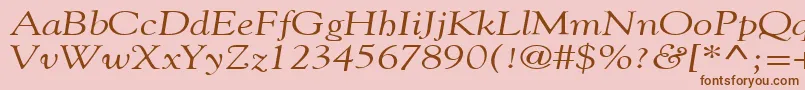 Шрифт GildebroadItalic – коричневые шрифты на розовом фоне