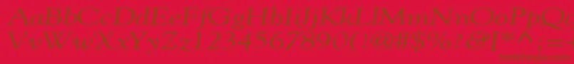 GildebroadItalic Font – Brown Fonts on Red Background