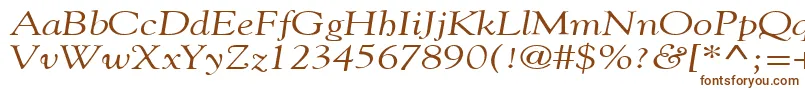 フォントGildebroadItalic – 白い背景に茶色のフォント