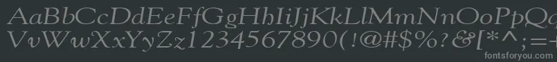 フォントGildebroadItalic – 黒い背景に灰色の文字