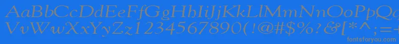 GildebroadItalic Font – Gray Fonts on Blue Background