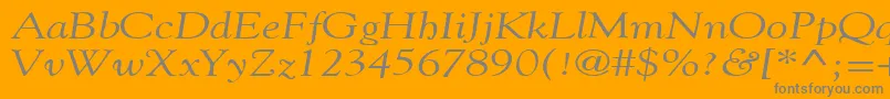 GildebroadItalic Font – Gray Fonts on Orange Background