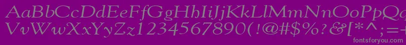 フォントGildebroadItalic – 紫の背景に灰色の文字